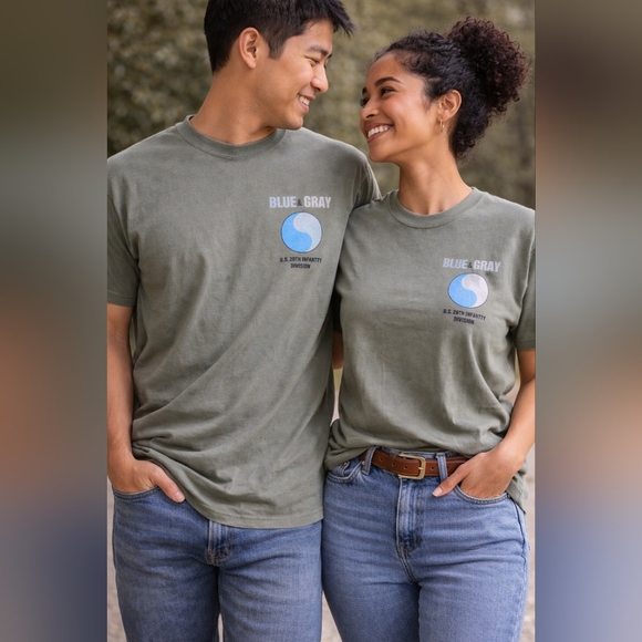 Tops - 29th Infantry Division “Blue & Gray” D-Day T-Shirt – Wayne Vansant (Green)